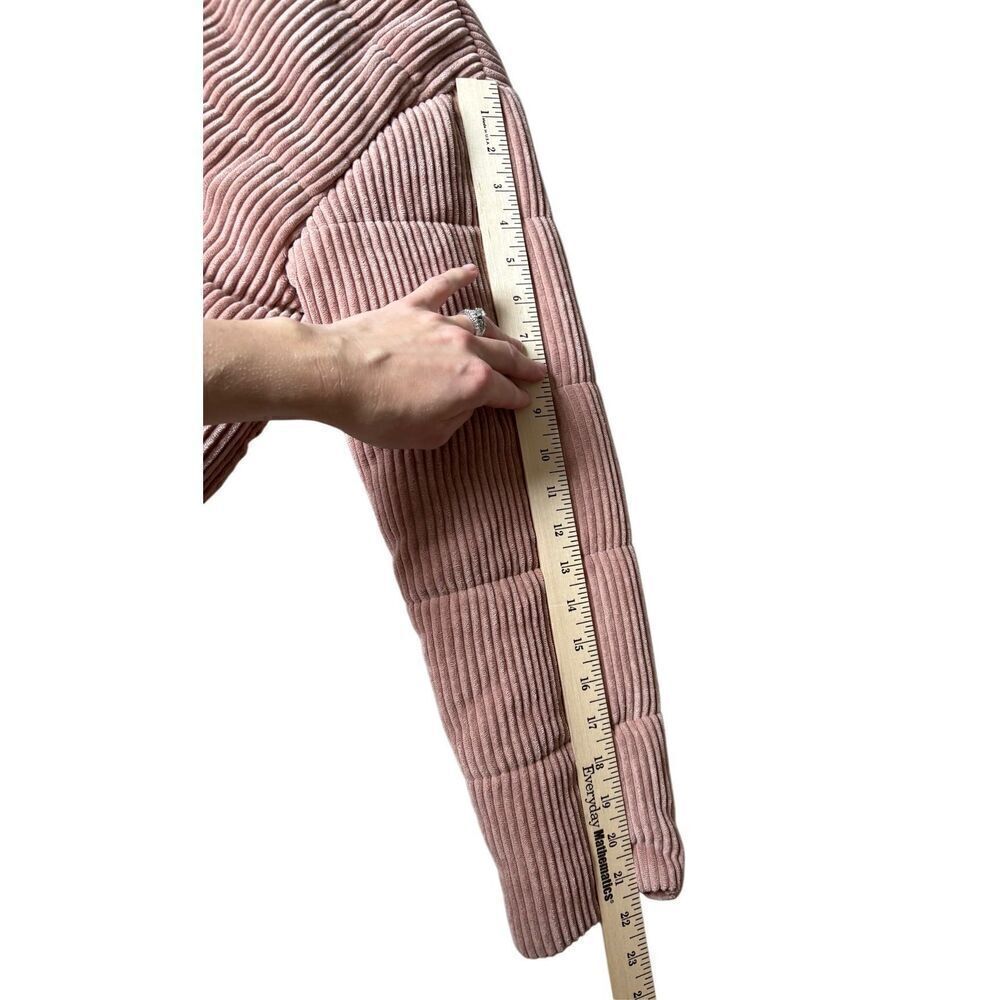 7 For All Mankind Corduroy Dust Rose Pink Bomber Jacket size S - Picture 7 of 14